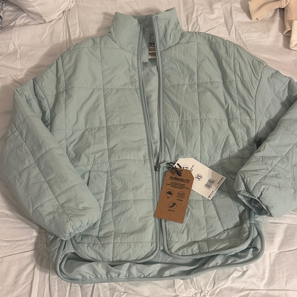 Light Green Avalanche Quilted puffer jacket Jacket size XS NWT